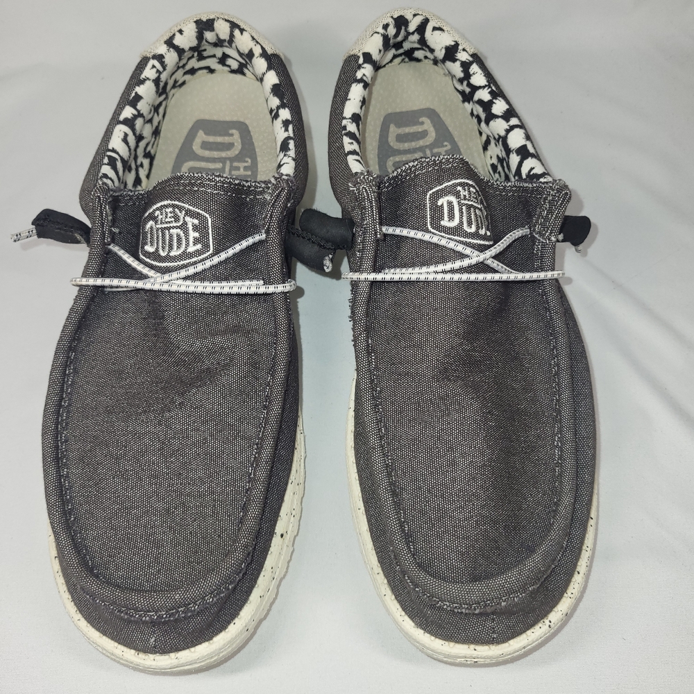 Hey Dude Men's Charcoal Gray Slip-On Loafers Sz 10 - Picture 3 of 9